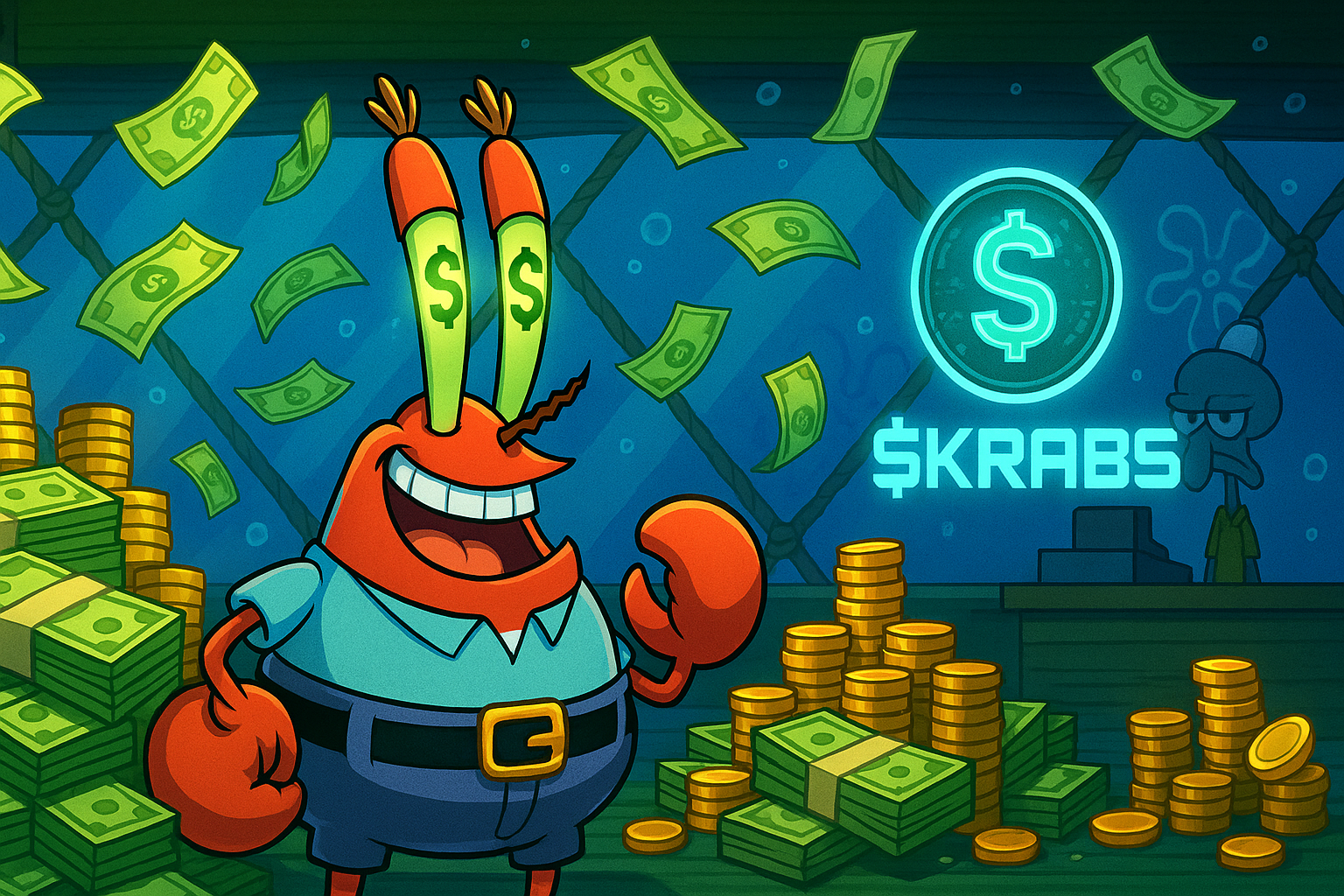 $KRABS - Mr. Krabs with Money and Dollar Signs